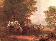 Thomas Gainsborough The Harvest Wagon oil